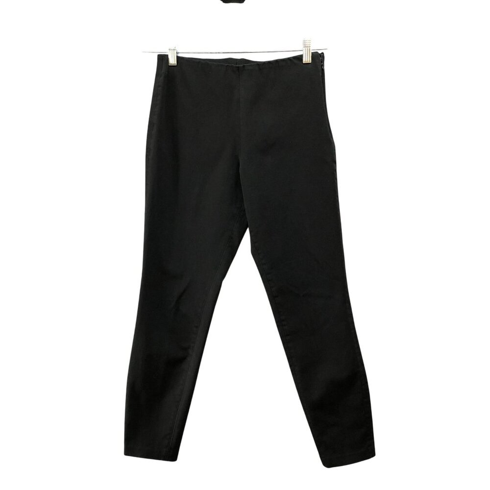 Uniqlo Skinny Ankle Dress Pants Womens‎ S (26-27 inch) Black Side Zip Stretch